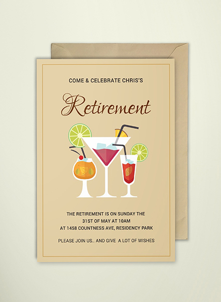 printable retirement party invitation template