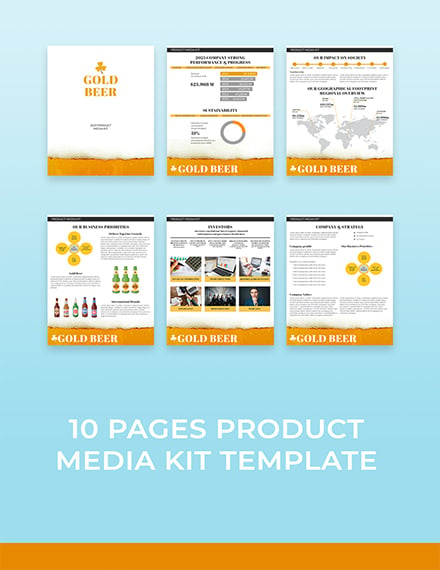 product media kit illustrator template