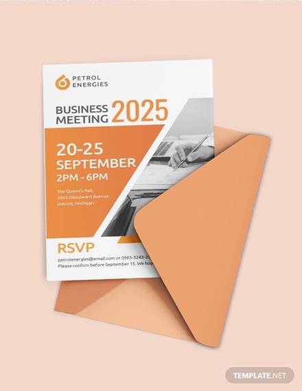 professional business meeting invitation template