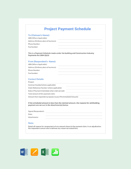 project-payment-schedule-template