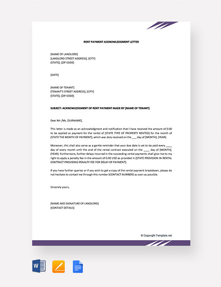 11+ Payment Acknowledgement Letter Templates - PDF, DOC ...