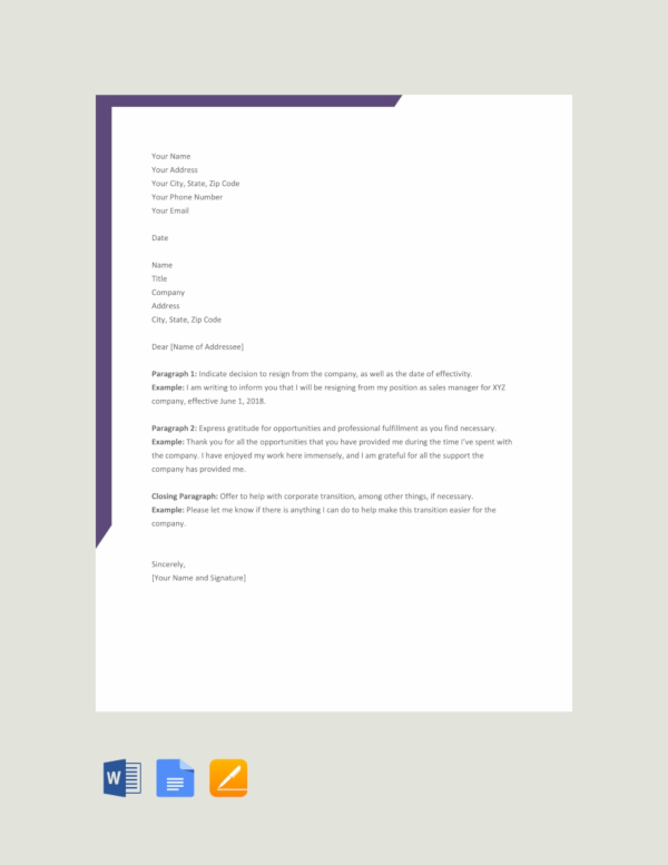 Resignation Letter Format Pdf from images.template.net