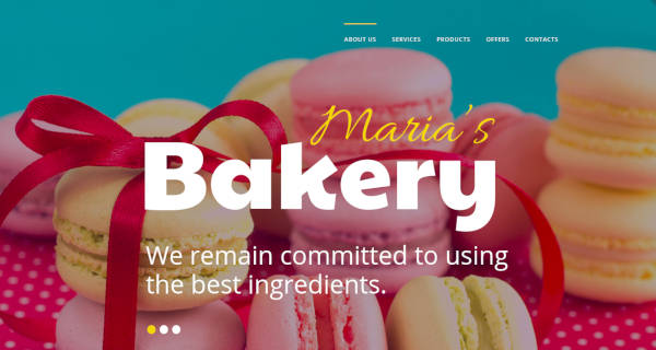 responsive bakery website template
