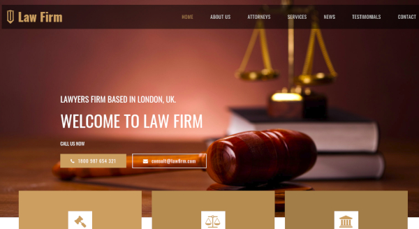 responsive law firm website template