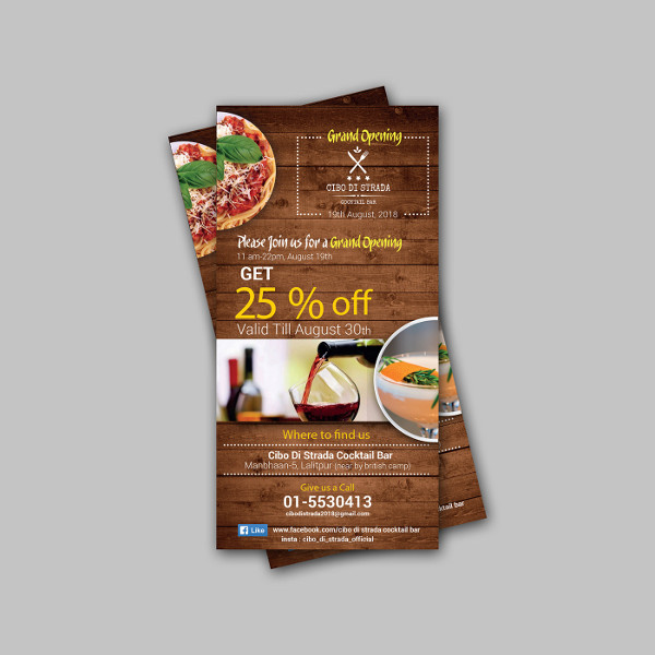 restaurant invitation card template