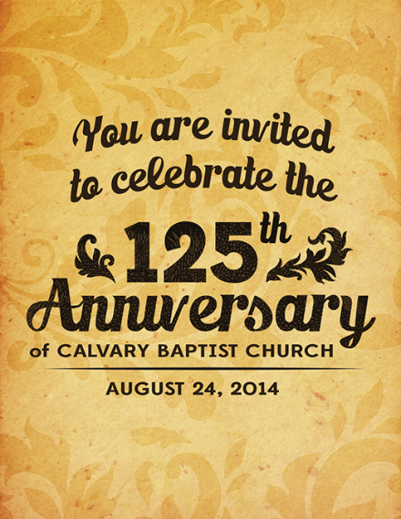 rustic church anniversary invitation format