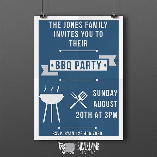 sample bbq party invitation