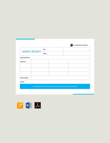 sample receipt template