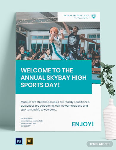 school sports day poster template