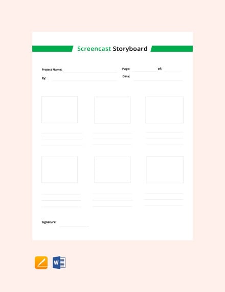 screencast storyboard template