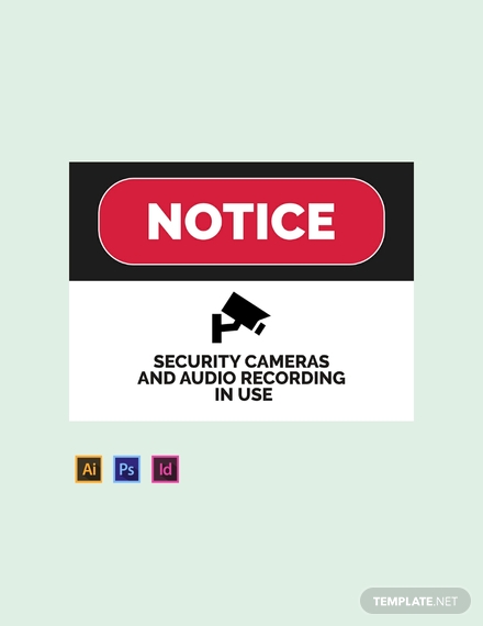 security sign template in illustrator