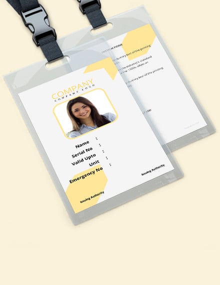 simple blank id card template