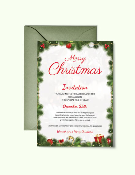 simple christmas party invitation template