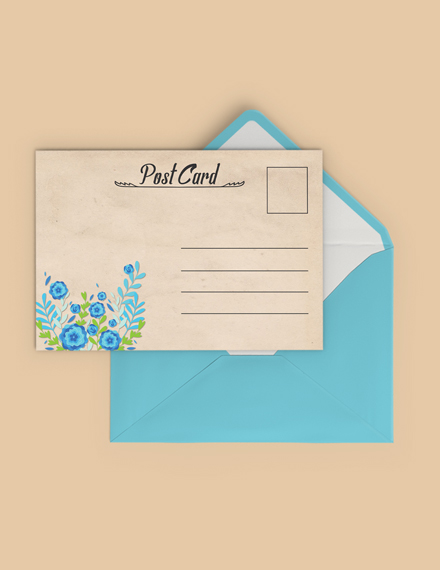 illustrator postcard template free download