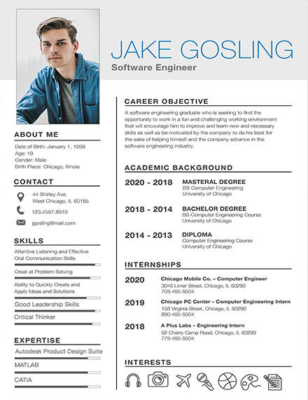 resume template edit online