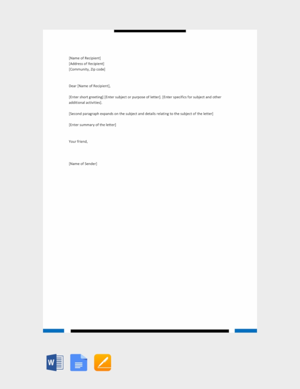 49 Friendly Letter Templates PDF DOC