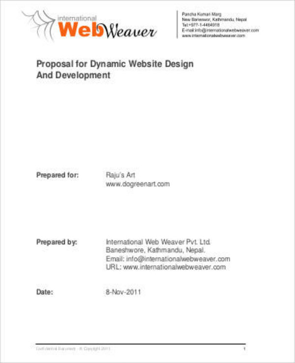 Web Development Proposal Template