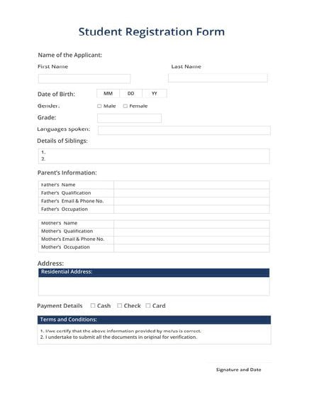 student-registration-form