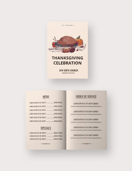 Thanksgiving Celebration Brochure Template