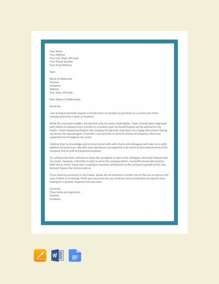transfer-request-letter-due-to-health-problem-template
