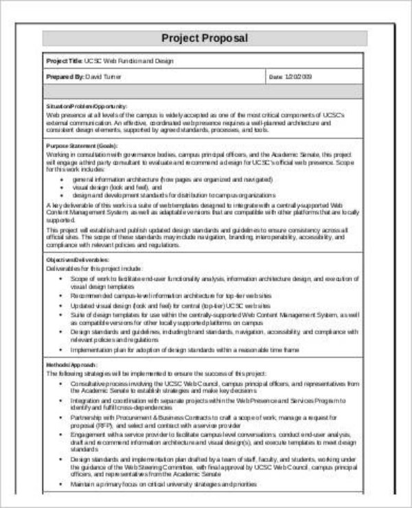 web development project proposal template