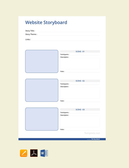 website storyboard template