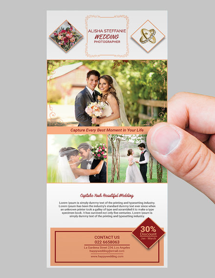 wedding photography rack card sample