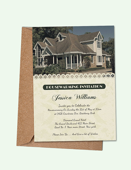 welcoming housewarming invitation card template