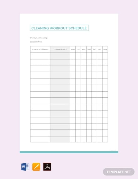 free sample cleaning workout