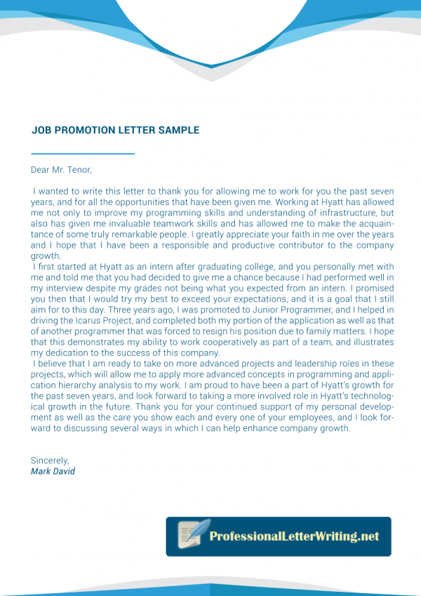 simple promotion letter e1540