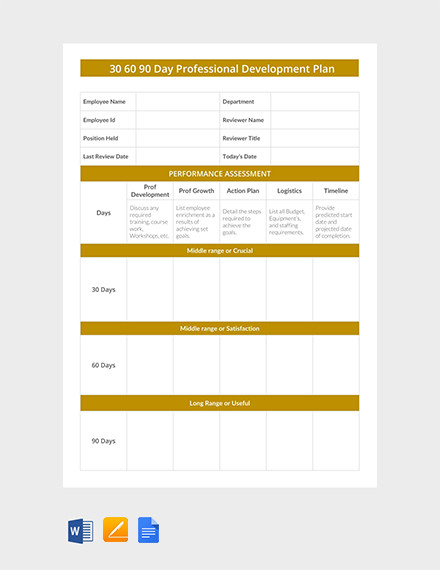 37 30 60 90 Day Plan Templates Word Pages PDF Google Docs