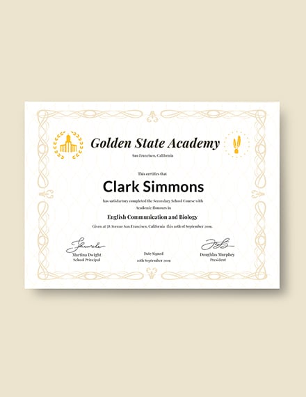 academic diploma certificate