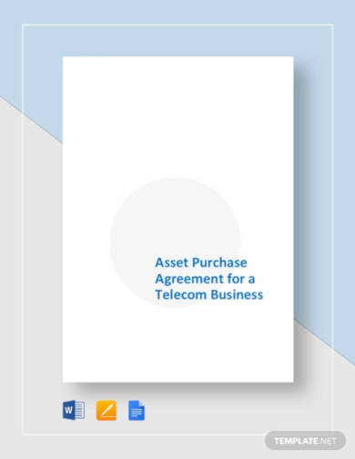 asset purchase agreement for a telecom business