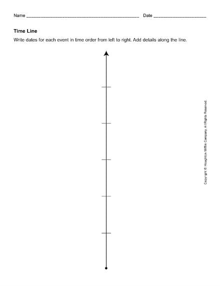 blank timeline chart worksheet sample
