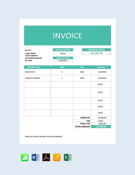 business service invoice