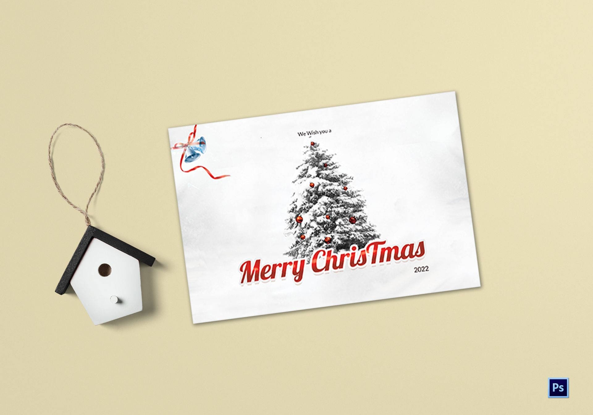 christmas holiday greeting card template