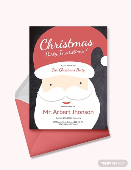 christmas party creative invitation template