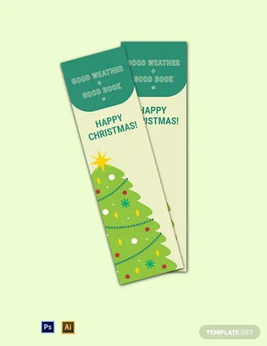 christmas tree bookmark template