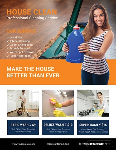 cleaning company flyer template