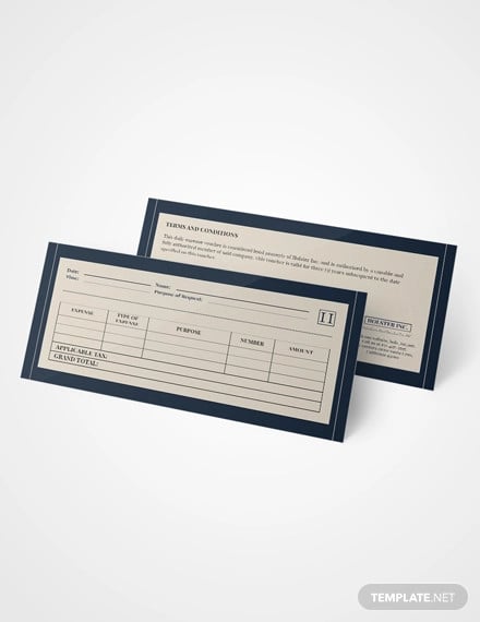 daily expense voucher template