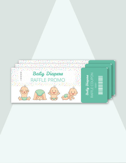 diapers raffle ticket template