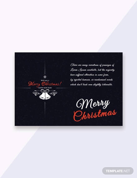 elegant christmas greeting card template