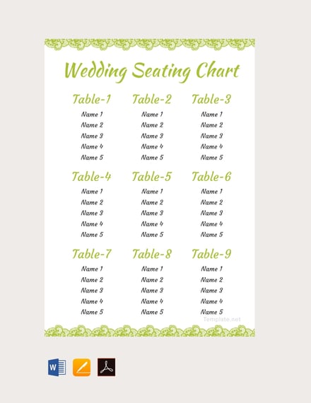 elegant wedding seating chart