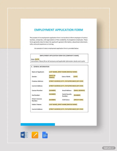 14 Employment Application Forms Pdf 7499