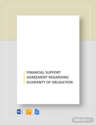 financial support agreement template