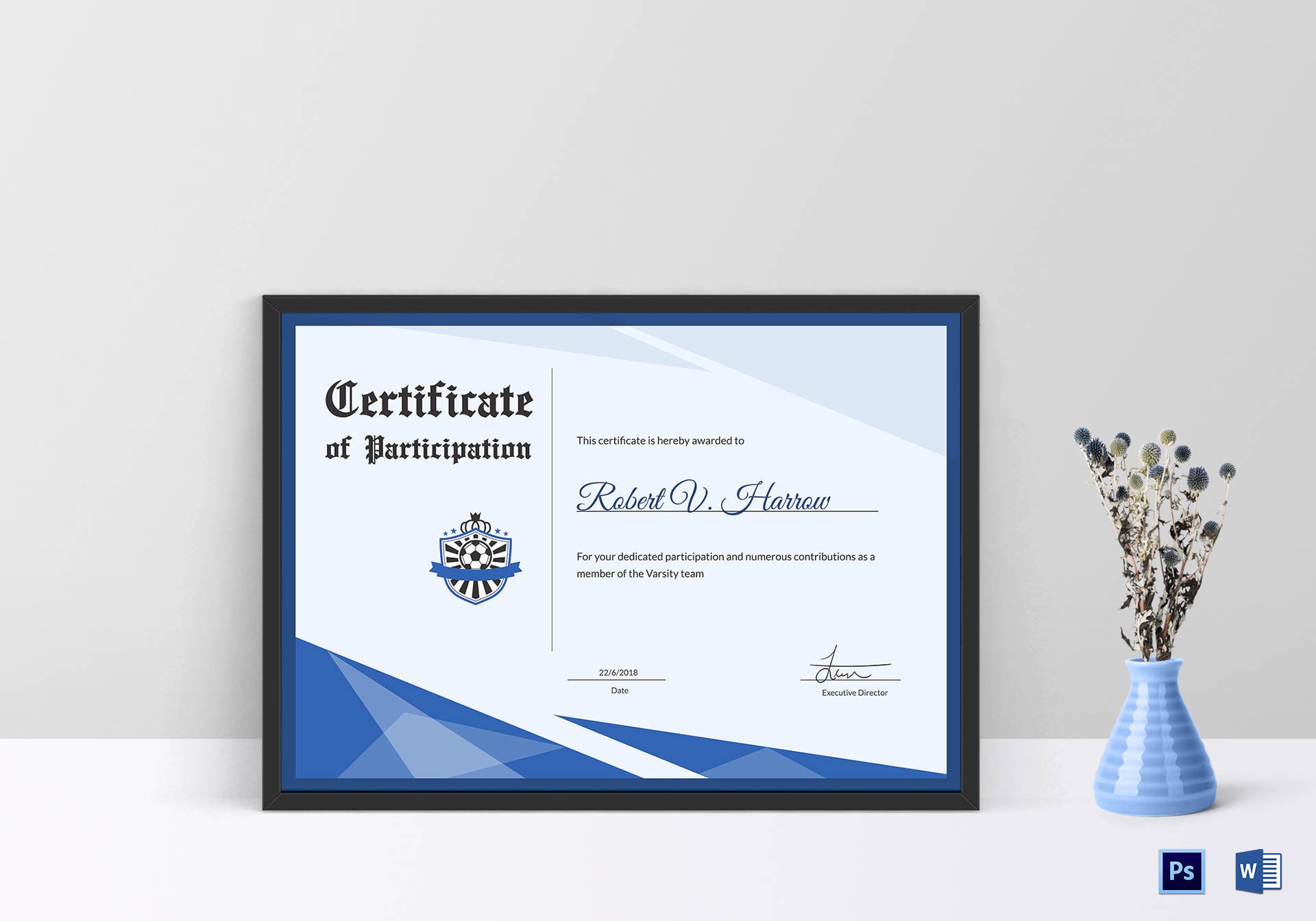 football award certificate template
