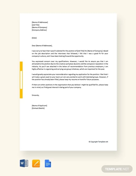 Appeal Letter - 21+ Sample, Example, Format