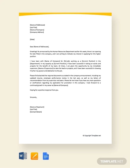 Cover Letter For Internal Job Promotion from images.template.net