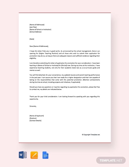 Letter Of Interest For Promotion Within Company Sample from images.template.net