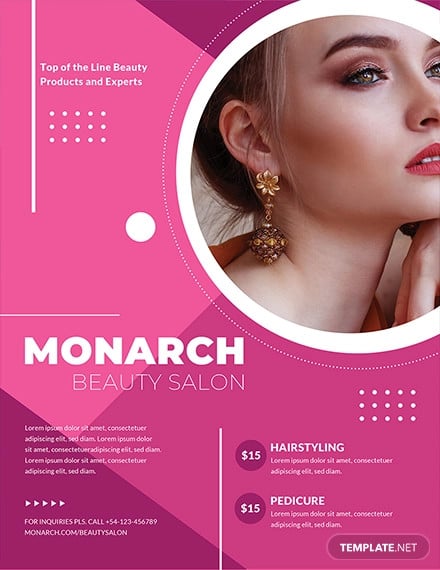 free beauty salon flyer